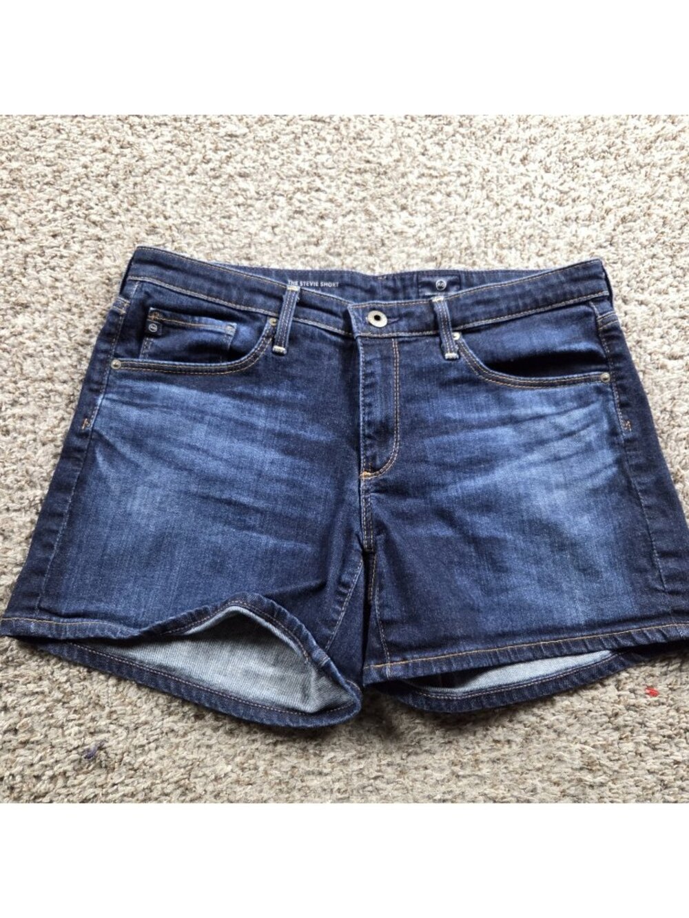 Adriano Goldschmied Shorts Womens 29 Stevie Slim Blue Jean Denim Dark Wash